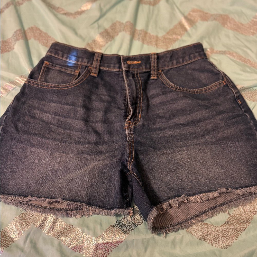 Girls Old Navy Medium Wash Denim Shorts, adjustable waist, high rise, size 18